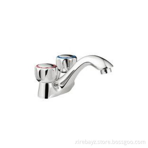 Deck Mounted Bathroom Basin Mixer Taps / Cold Hot Water One